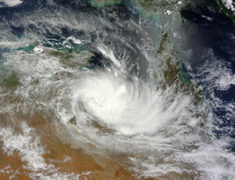 Tropical Cyclone Alessia (02S) over Australia